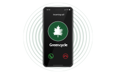 greencycle mulch delivery app showing a phone call