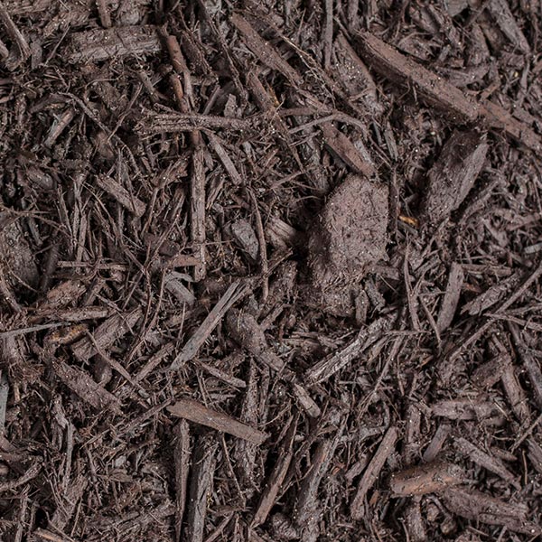 brown dyed mulch