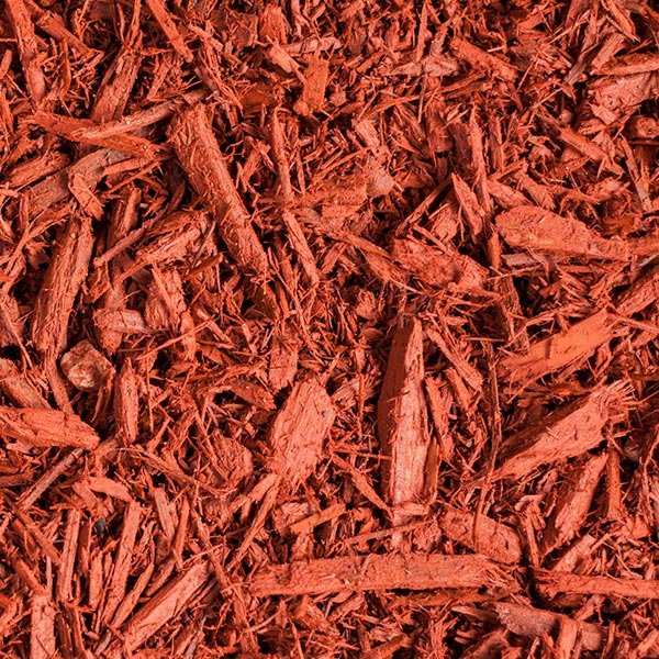 red dyed mulch